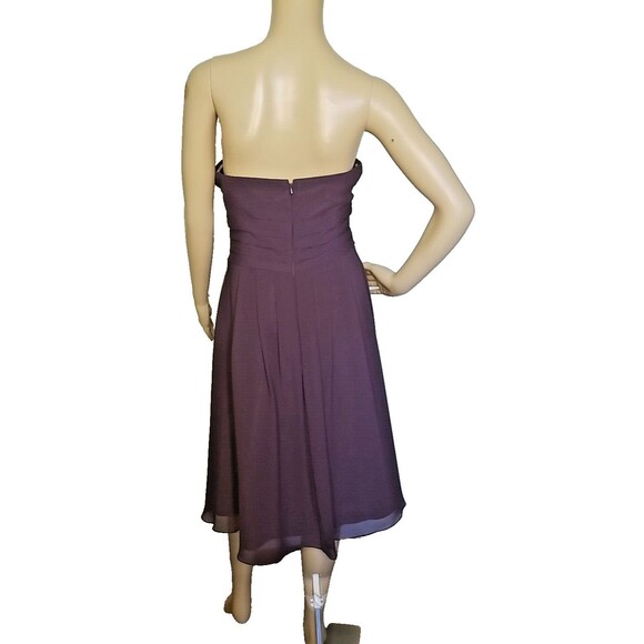 Bill Levkoff Strapless Formal Dress Womens 16 Fitted Bodice Chiffon Type EC  T38 - Picture 3 of 5